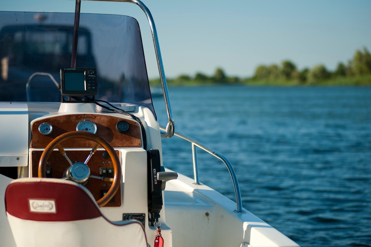 Boating on St John's River in Putnam County, Florida.